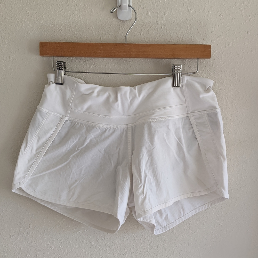 Lululemon Run Times White Shorts 4" Inseam - Sz 6